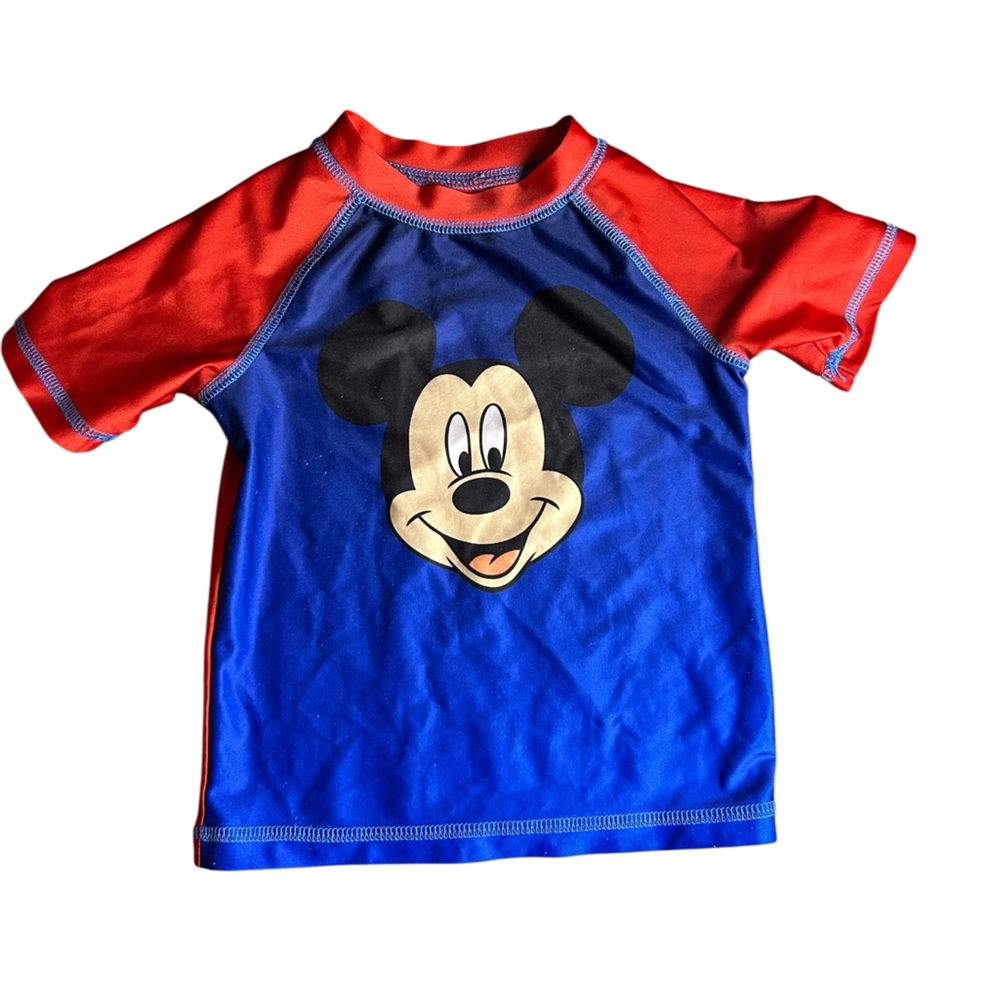 Mickey Mouse Blue and Red Swim Shirt
